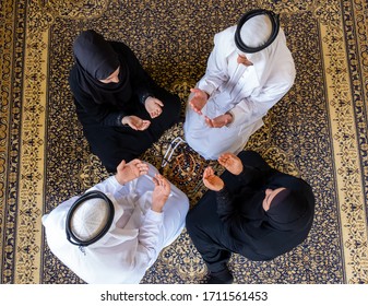 Arabic Muslim Family Praying For God