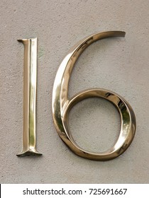 Arabic Numbers 16 Beveled Brass Shot Stock Photo 725691667 | Shutterstock