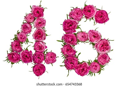 Arabic Numeral 46 Forty Six Red Stock Photo 654743368 | Shutterstock