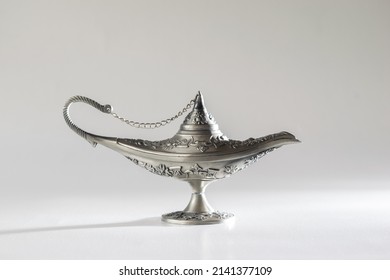 Arabic oil lamp on white background - Shutterstock ID 2141377109