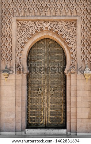 Arabic oriental styled door in Morocco