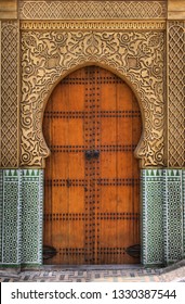 Arabic oriental styled door in Rabat, Morocco