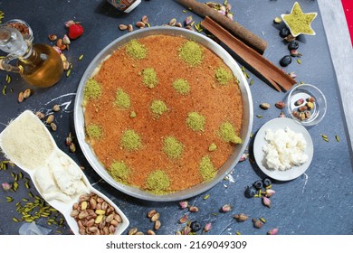 Arabic Sweets Konafa And Basbossa