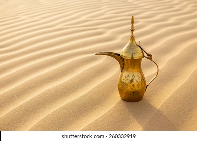 Arabic Tea Pot On Desert