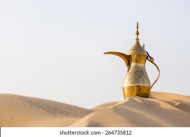 Arabic Tea Pot On Desert