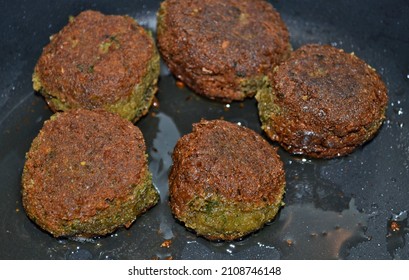 Arabic Vegetarian Chickpeas Cutlets, Or Falafels, Can Be Eaten In Pitta, They Are Strongly Seasoned, Fried