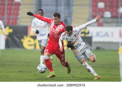 Arad, Arad, Romania - 12 11 2021: UTA Arad plays against FC FC Botosani in League 1 football match on Francisc Neuman Arena.