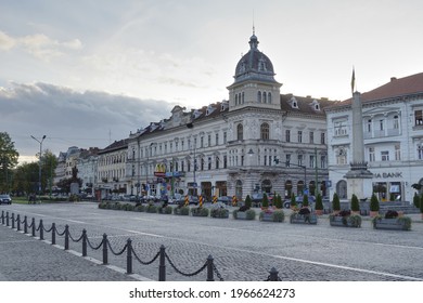 Arad, Transilvania, Romania - 10.06.2019: Street view of Arad (Oradea), Transilvania, Romania. Boulevard of Revolution