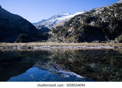 Aragonese Pyrenees Mountains In Early Autumn