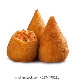 Arancini From Sicily - Ragù Stuffed - Isolated On White Background