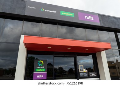 Ararat, Australia - October 21, 2017: Centrelink Is An Australian Government Agency That Administers Medicare And The NDIS Disability Insurance Scheme.