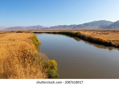 Aras River Between Nakhchivan And Turkey. The Famous River Of Aras