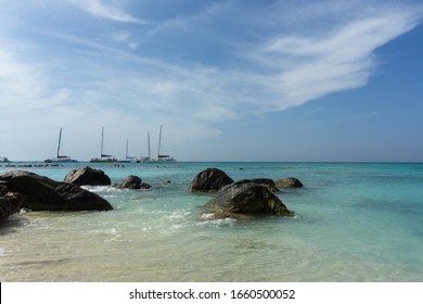 Arashi Beach On Aruba Island.