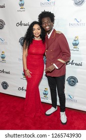 Arasi, Tim Johnson Jr. Attends Arasi's EP Release Party At The Federal Bar Rooftop, Los Angeles, California On December 23rd, 2018