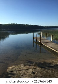 Arbutus Lake Boat Launch On Glass Water