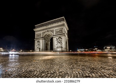 Arc De Triomphe Night View
