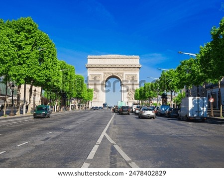 Champs-Élysées and the Arc de Triomphe in Paris