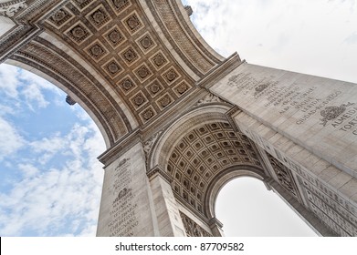 Arc de triomphe view from below