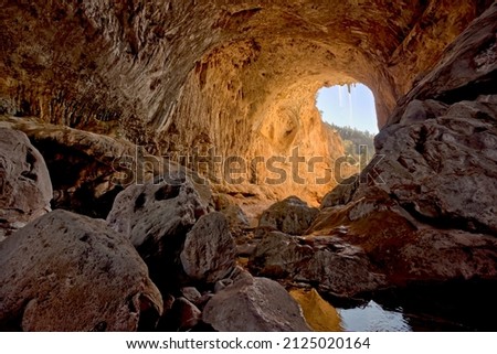 Arch Cave below Tonto Natural Bridge AZ