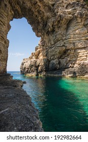 Arch In The Cliffs, Paxi, Greece