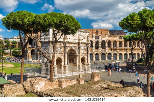 Arch Constantine Colosseum Rome Italy This Stock Photo Edit Now