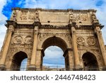 Arch of Constantine, famous landmark of Rome, Italy