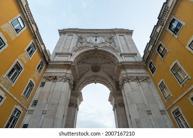 Arch Of Praça Do Comércio, Lisbon, Portugal On December 16, 2016.