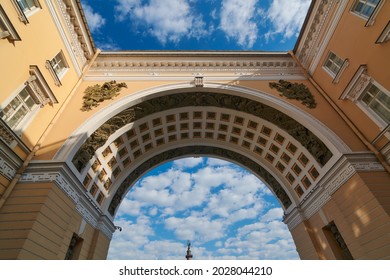 Arch Of The General Staff Building Against The Sky.