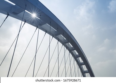 Arch Girder Of Suspension Bridge Closeup