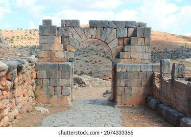 Arch Of Memmius Located At The Roman Ruins Of Tiddis; A City Built To Watch Over The City Of Cirta- Constantine. Summer 2021