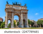 Arch of Peace in Sempione Park, Milan, Lombardy, Italy