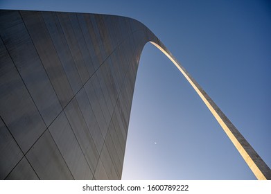 Arch In St Louis Missouri At Sunrise On A Winter Day