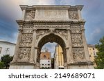 Arch of Trajan, ancient Roman triumphal arch, Benevento, Campania, Italy