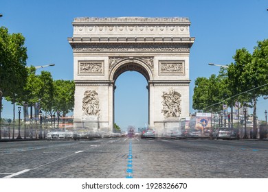 The Arch of Triumph in Paris in France on June 12, 2020