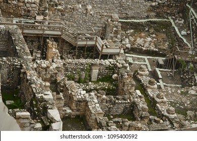 Archaeological Excavations Of Ancient Jerusalem.
Remains Of The Walls Of The Houses Of The Times Of King Solomon And The First Temple.