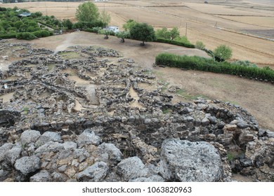 Archaeological Excavations Ancient Settlement Sardinia Stock Photo ...