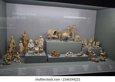 Archaeological Finds. Cyprus Museum Lefkosia. Mediterranean Sea. Cyprus