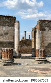 Archaeological Park of Pompeii. The remains of the Basilica, the most sumptuous building of the Forum. Campania, Italy - Shutterstock ID 1986367553