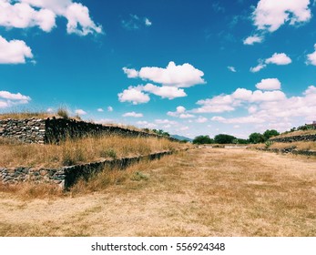 archaeological site, ancient ruins of Tula de Allende (Mexico) - Shutterstock ID 556924348