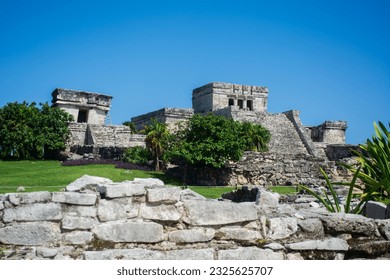 Archaeological site Tulum, Mexico, beach, ruins