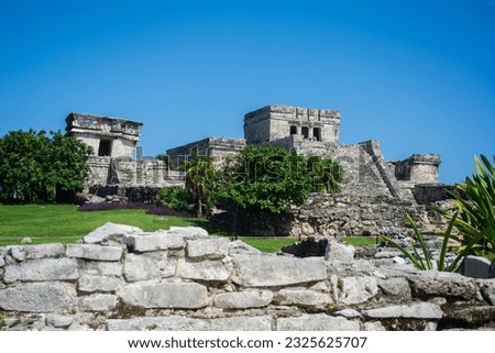 Archaeological site Tulum, Mexico, beach, ruins
