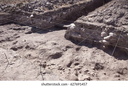 Archaeological tools and dig site, nobody