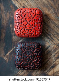 Archaic Chinese Antique Red Lacquer