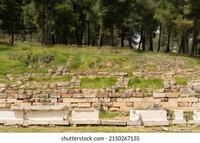 Archaiological Site Seeing Of Amphireion At Oropos In Greece.