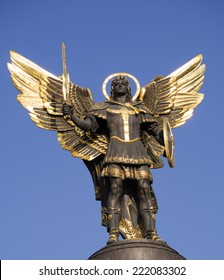 Archangel  St. Michael Statue In Independence Square.