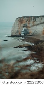 Arche In Etretat In The North West Of France. Beautiful Landscape