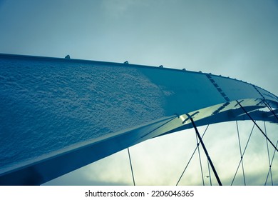 Arched Bridge Girder In Cloudy Weather