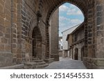 Arched door of the church of Santa Maria la Mayor in Ledesma Salamanca, Spain