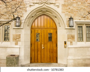 Arched Doorway On The Campus Of Notre Dame University In South Bend, Indiana