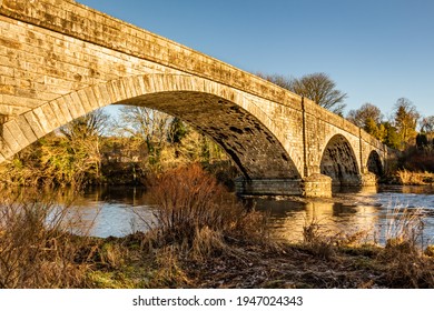 The Arched Ken Bridge Over The Water Of Ken On A Sunny Winters Day, New Galloway, Dumfries And Galloway, Scotland